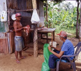 A turtle butcher in the big island.